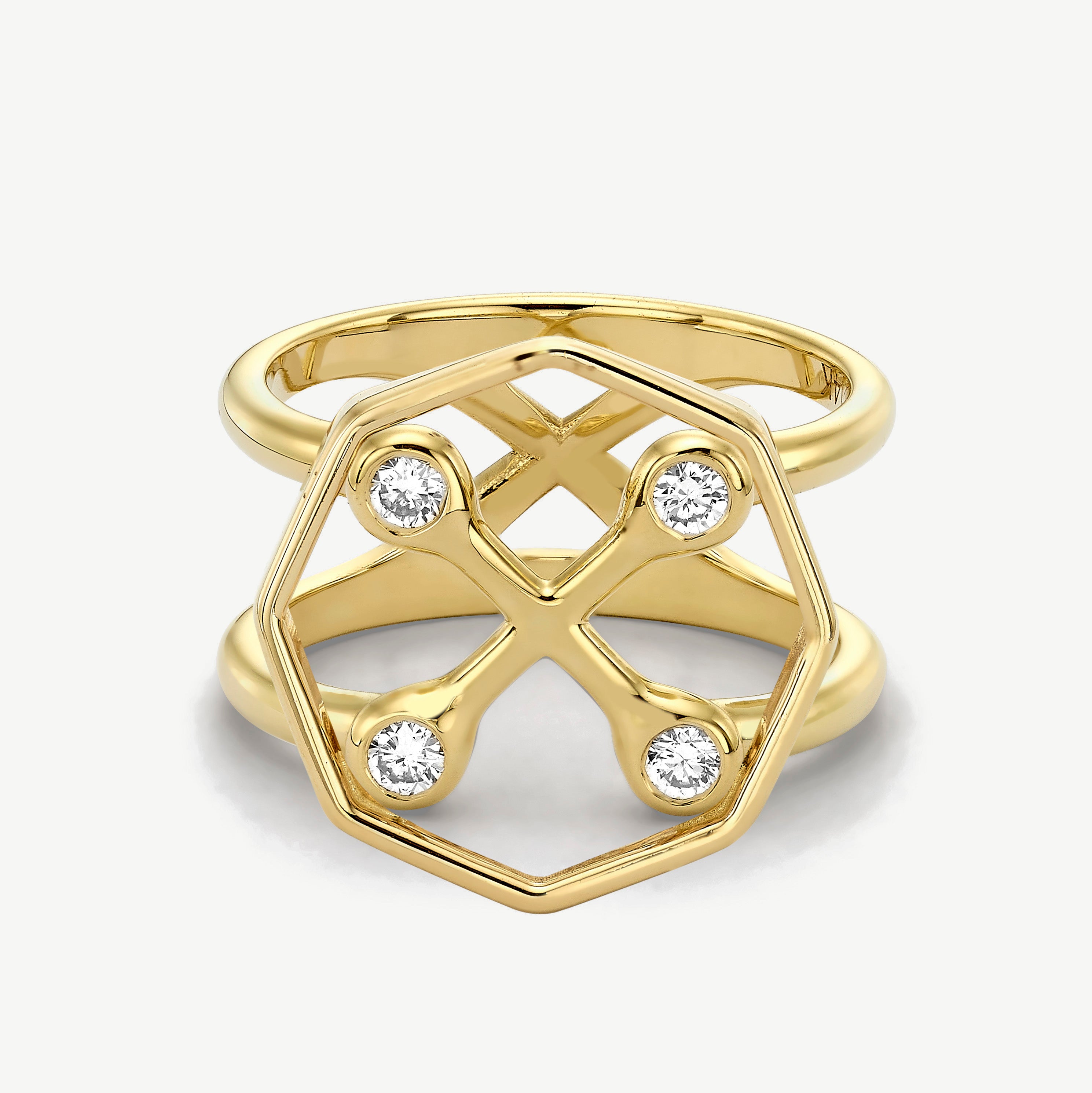 Irrational Optimist Diamond Signet Ring