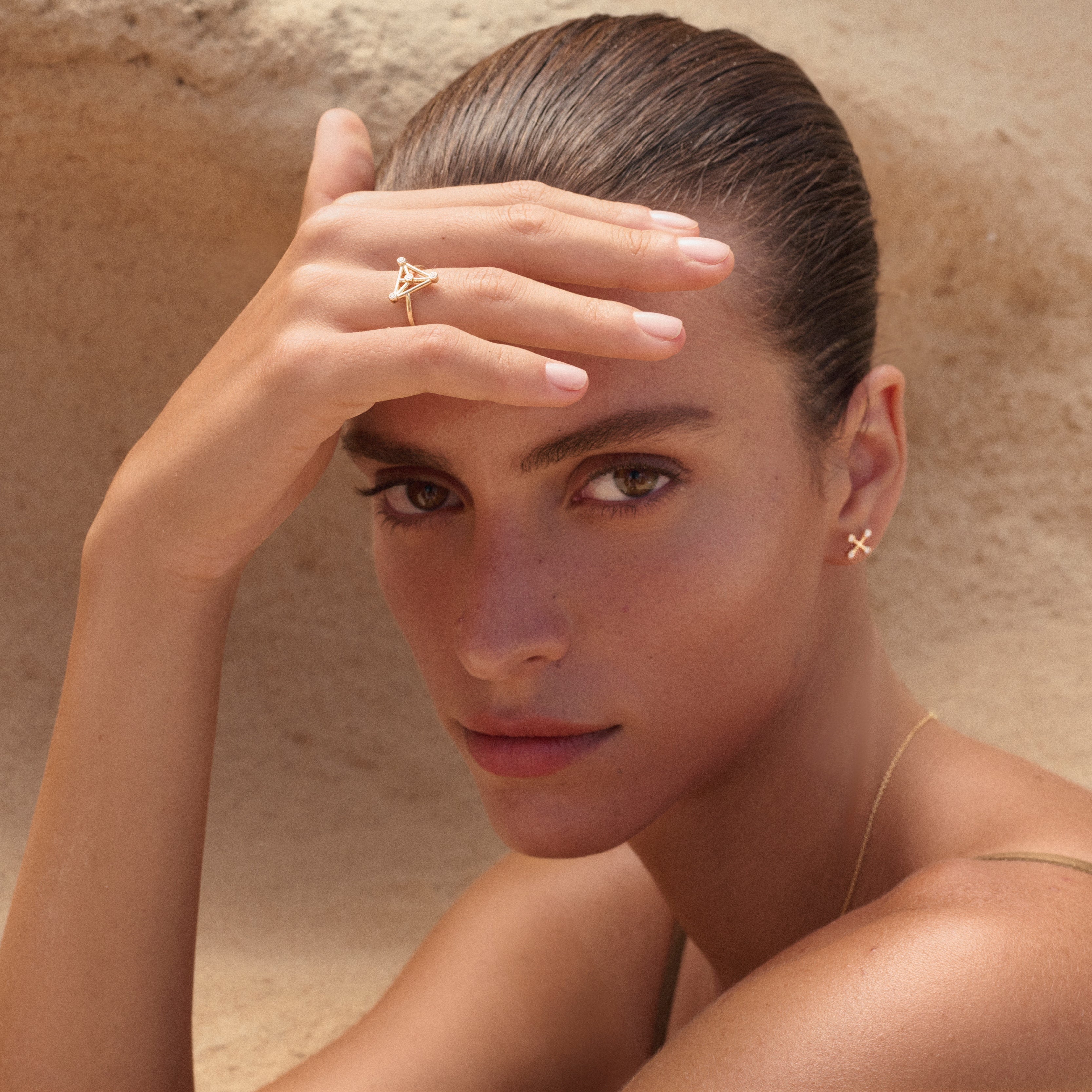 Align Your Flow Small Diamond Earrings