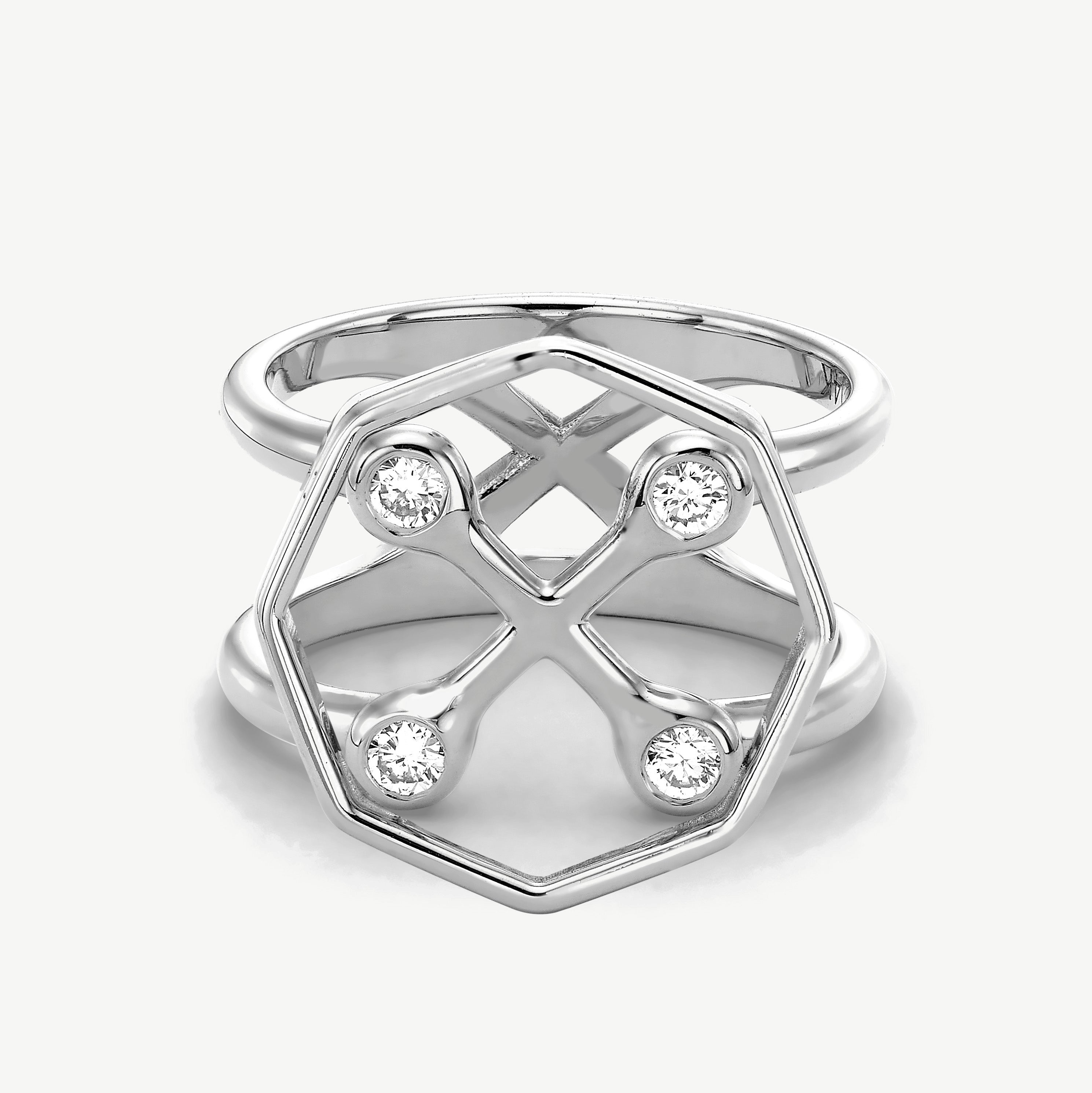 Irrational Optimist Diamond Signet Ring