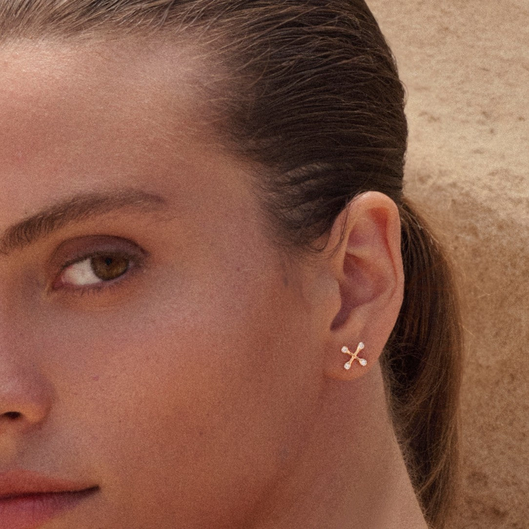 Align Your Flow Small Diamond Earrings