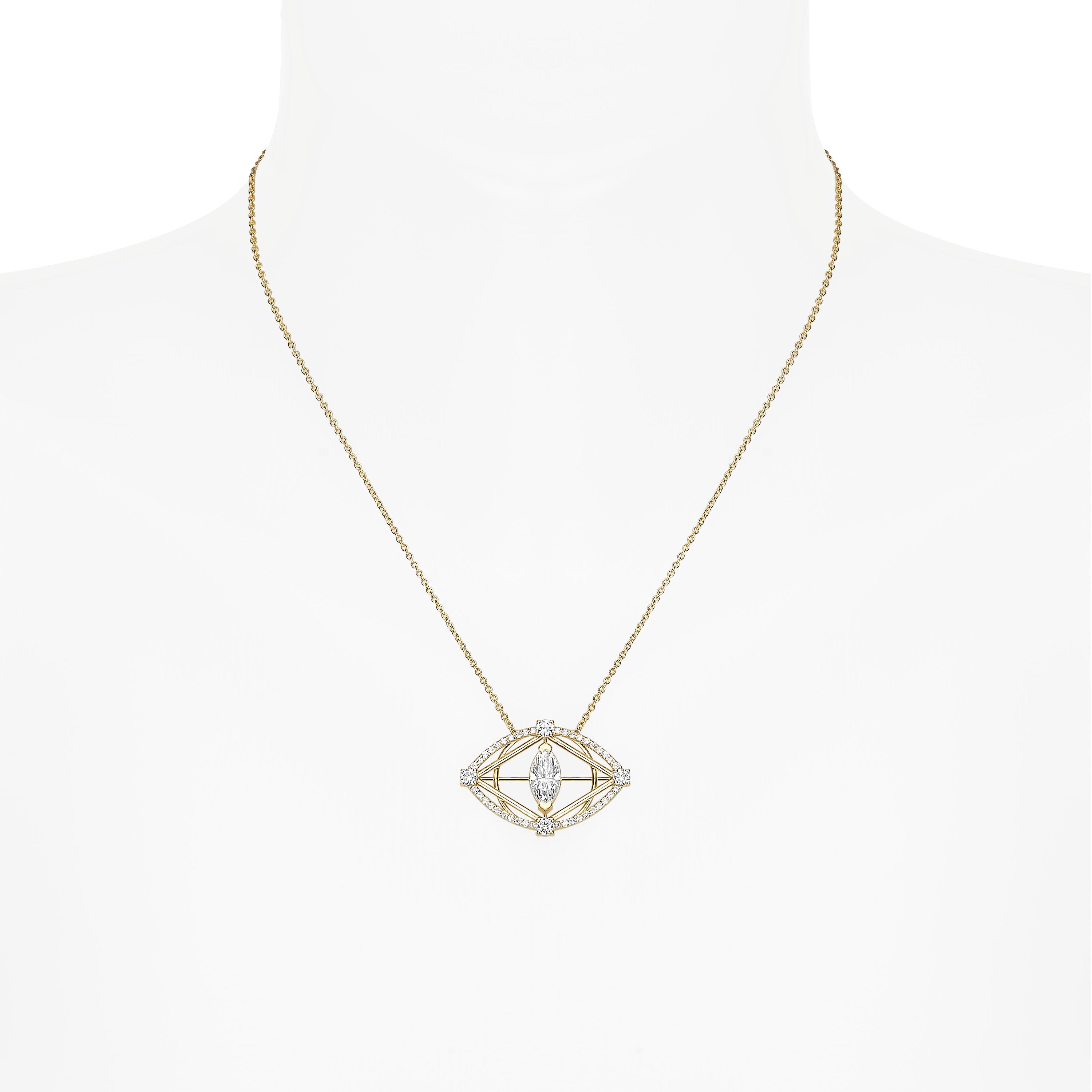 We Have Your Back Diamond Eye Necklace