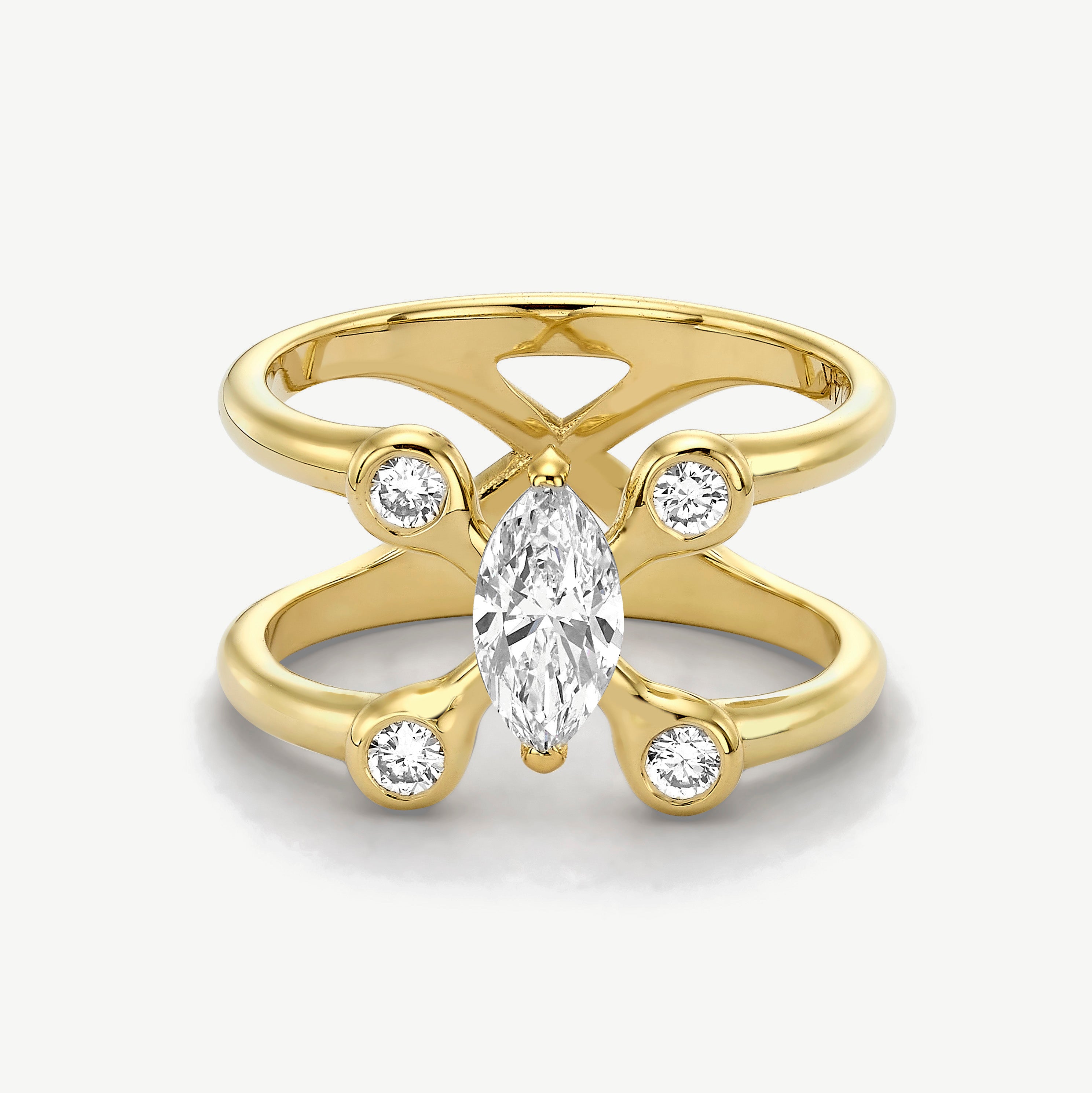 Cosmic Transformer Diamond Pinky Ring