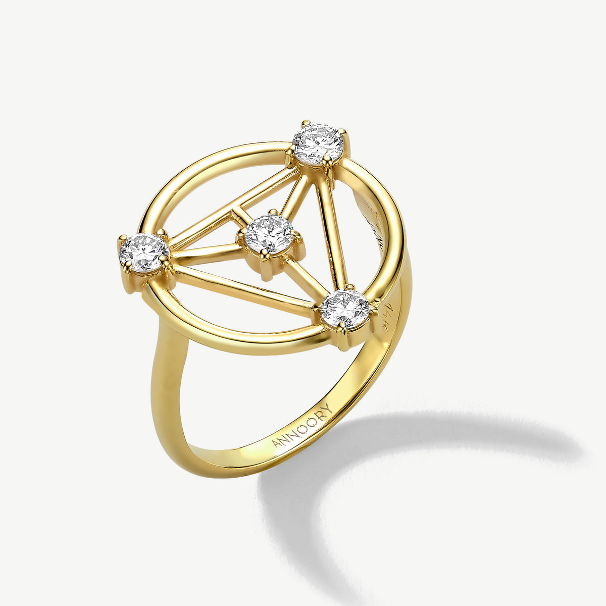 Circle of Protection Diamond Ring 14k Gold | Annoory