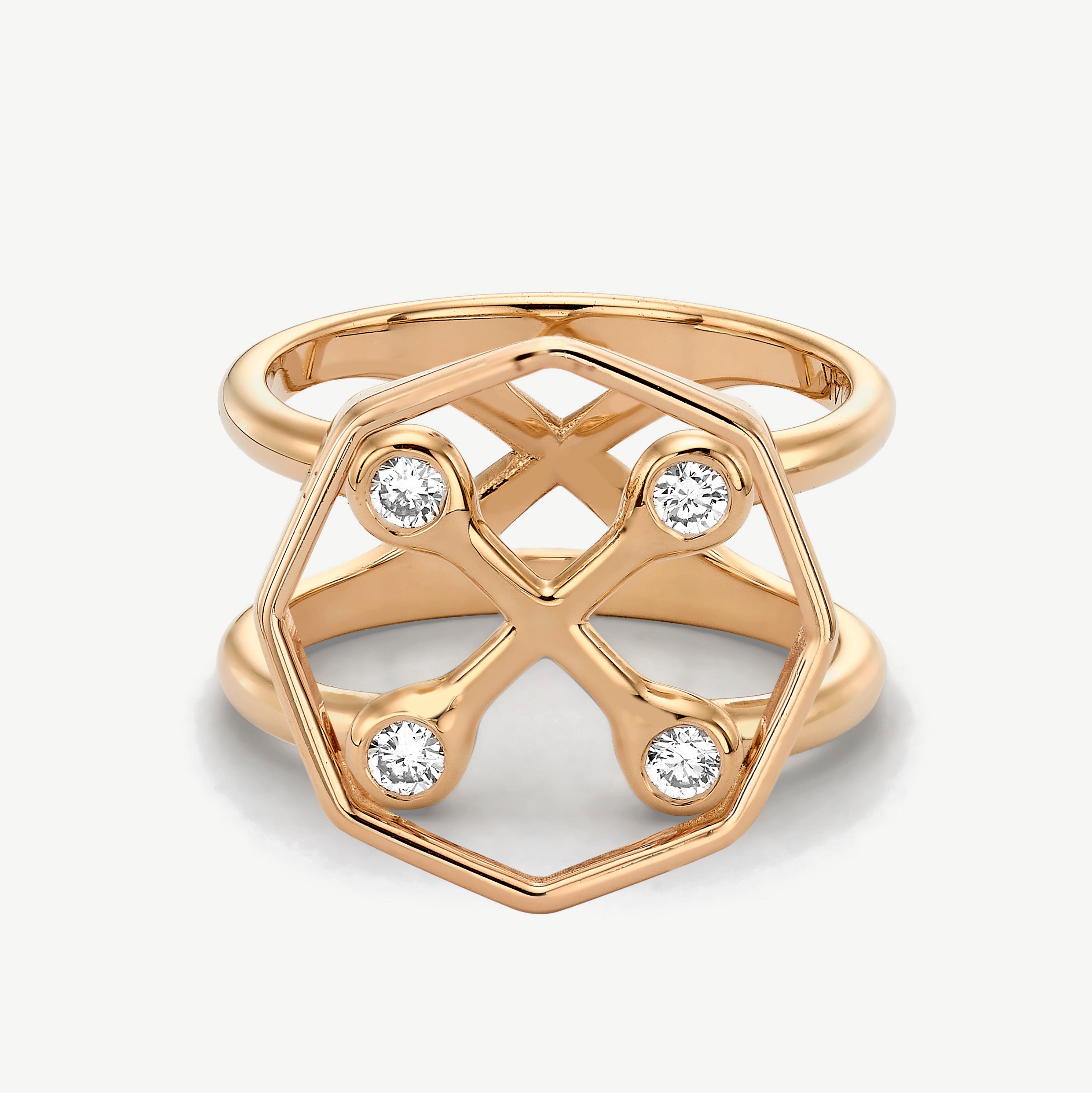 Irrational Optimist Diamond Signet Ring