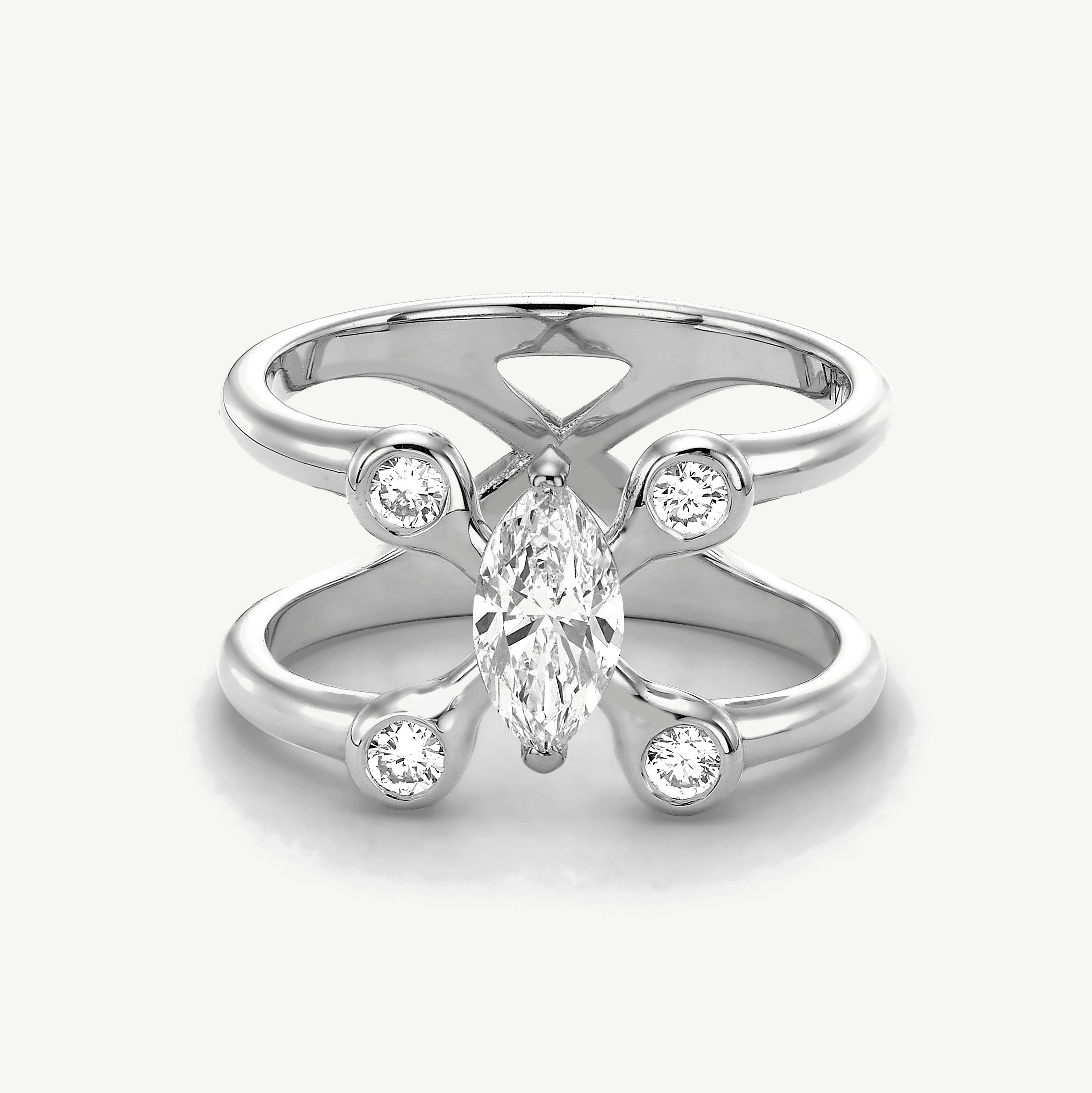 Cosmic Transformer Diamond Pinky Ring