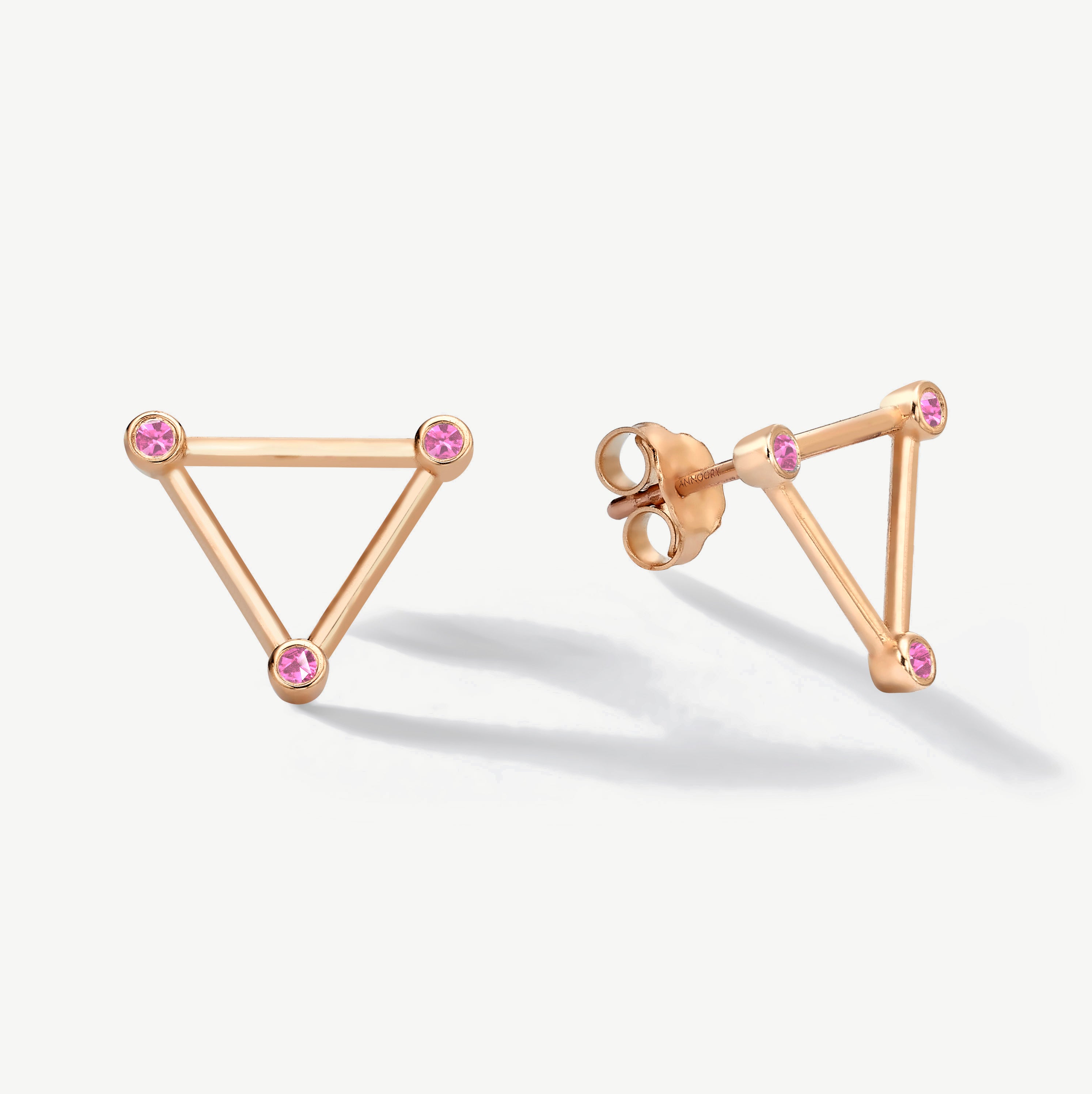 Unseen Realities Pink Sapphire Earrings